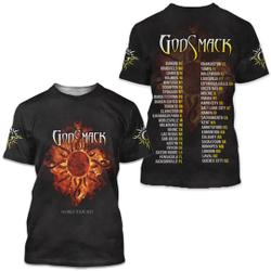 Godsmack 2023 Music Tour 3D T-shirt Meaningful Gift For Family Gift For Boyfriend Valentine Gift