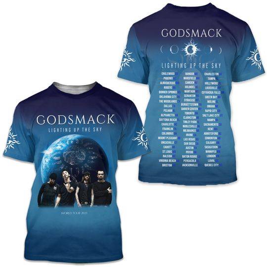 Godsmack 2023 Music Tour 3D T-shirt Meaningful Gift For Family Gift For Boyfriend Valentine Gift