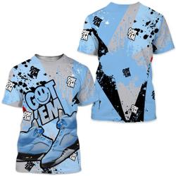 Got Em Smile Unisex Sneaker Shirt Match Retro University Blue 5s Tee Meaningful Gift For Family Gift For Boyfriend Valentine Gift
