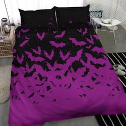 Purple Bats Gothic Bedding Set Gift For Your Girlfriend Boyfriend Gift For Love Gift For Friend Best Valentine Present Holiday Gift