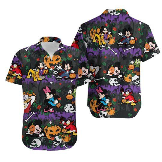 Gothic Disney Mouse Hawaiian Shirt Gift For Your Girlfriend Boyfriend Gift For Love Gift For Friend Best Valentine Present Holiday Gift