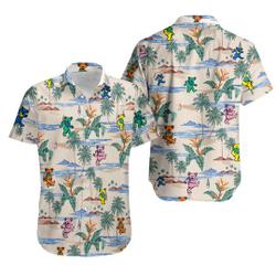 Grateful Dead Dancing Bears Hawaii Shirt Gift For Your Girlfriend Boyfriend Gift For Love Gift For Friend Best Valentine Present Holiday Gift