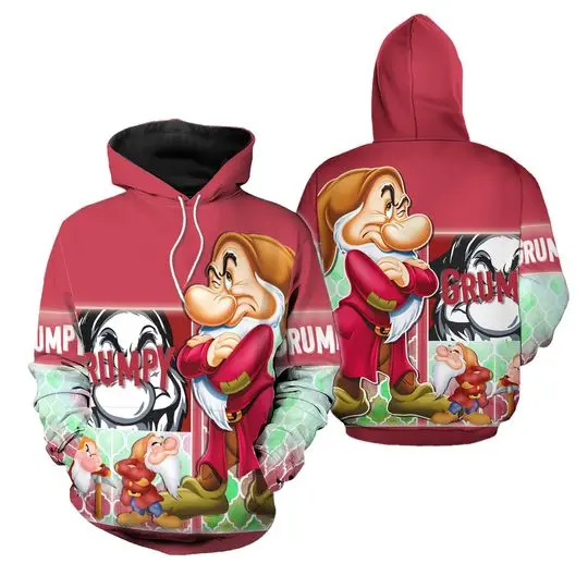 Grumpy Dwarf Disney 3D Hoodie