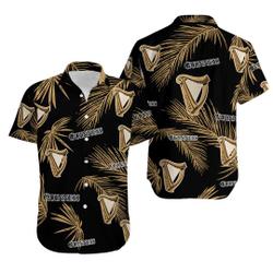 Guinness Hawaiian Palm Leaves Pattern Shirt, Beer Summer Party Hawaiian Shirt, Gift For Your Girlfriend Boyfriend Gift For Love Gift For Friend Best Valentine Present Holiday Gift