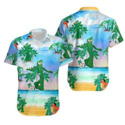 Gumby Hawaiian Shirt, Beach Hawaii Family Shirt Gift For Your Girlfriend Boyfriend Gift For Love Gift For Friend Best Valentine Present Holiday Gift