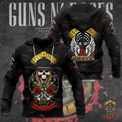 Gun N Roses Band Tour 3D Hoodie