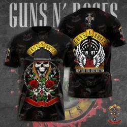 Gun N Roses Tour 3D T-shirt Meaningful Gift For Family Gift For Boyfriend Valentine Gift