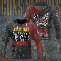 Gun N Roses Band Tour 3D Hoodie