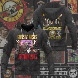 Gun N Roses Band Tour 3D Hoodie