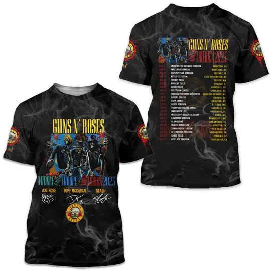 Guns N' Roses Reveal 2023 World Tour Shirt Meaningful Gift For Family Gift For Boyfriend Valentine Gift