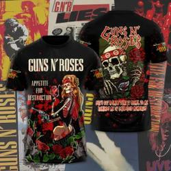 Gun N Roses Tour 3D T-shirt Meaningful Gift For Family Gift For Boyfriend Valentine Gift