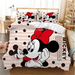 Mickey and friends bedding Set Gift For Your Girlfriend Boyfriend Gift For Love Gift For Friend Best Valentine Present Holiday Gift