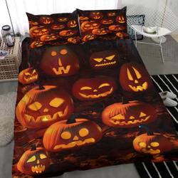 Halloween Bedding Set Smiling Pumpkin Lantern CastleGift For Your Girlfriend Boyfriend Gift For Love Gift For Friend Best Valentine Present Holiday Gift