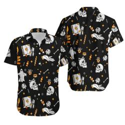 Halloween Funny All Over Skull Hawaiian Shirt Gift For Your Girlfriend Boyfriend Gift For Love Gift For Friend Best Valentine Present Holiday Gift