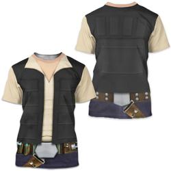 Han Solo Shirt, Star Wars Costume, Han Solo Costume 3D T-shirt Meaningful Gift For Family Gift For Boyfriend Valentine Gift