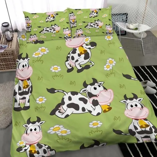 Happy Cow Bedding SetsGift For Your Girlfriend Boyfriend Gift For Love Gift For Friend Best Valentine Present Holiday Gift