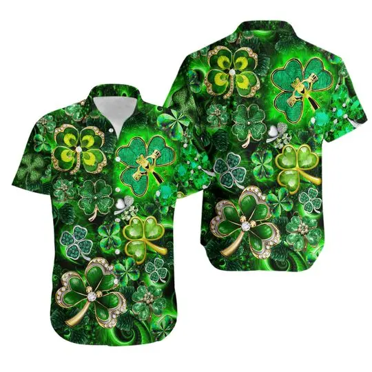 Happy St.Patrick's Day Hawaiian Shirt Gift For Your Girlfriend Boyfriend Gift For Love Gift For Friend Best Valentine Present Holiday Gift