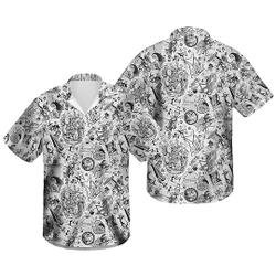 Nightmare Sketches Disney Halloween Inspired Hawaiin Shirt Gift For Your Girlfriend Boyfriend Gift For Love Gift For Friend Best Valentine Present Holiday Gift