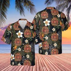 Hawaiian Firefighter Hawaiian Shirt Gift For Your Girlfriend Boyfriend Gift For Love Gift For Friend Best Valentine Present Holiday Gift