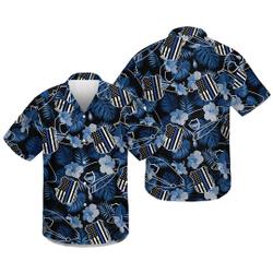 Hawaiian Police Thin  Blue Line Shirt Gift For Your Girlfriend Boyfriend Gift For Love Gift For Friend Best Valentine Present Holiday Gift