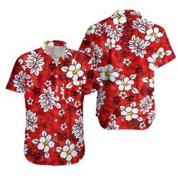 Hawaiian Shirt "Classic Flowers (red)" Gift For Your Girlfriend Boyfriend Gift For Love Gift For Friend Best Valentine Present Holiday Gift