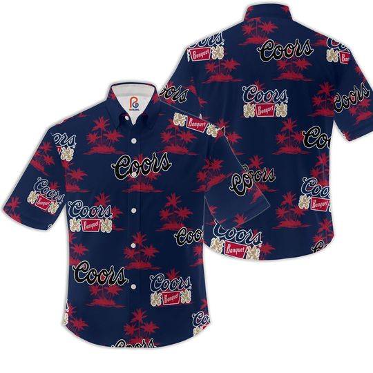 CCOORS Banquet Hawaiian Coconut Island Pattern Hawaiian beer lover Shirt Gift For Your Girlfriend Boyfriend Gift For Love Gift For Friend Best Valentine Present Holiday Gift