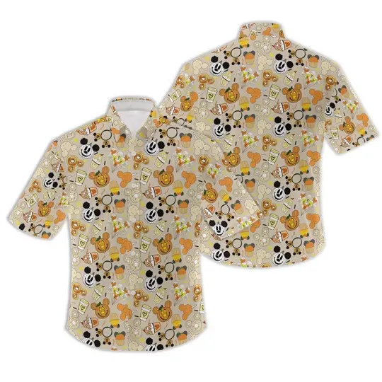 Disney Halloween Snacks Hawaiian Shirt Gift For Your Girlfriend Boyfriend Gift For Love Gift For Friend Best Valentine Present Holiday Gift