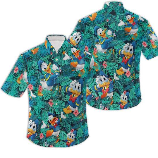 Disney Donald Duck Hawaiian Aloha Shirt Gift For Your Girlfriend Boyfriend Gift For Love Gift For Friend Best Valentine Present Holiday Gift