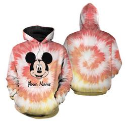 Custom Mickey Mouse Tie Dye Hoodie, Gift for Disney