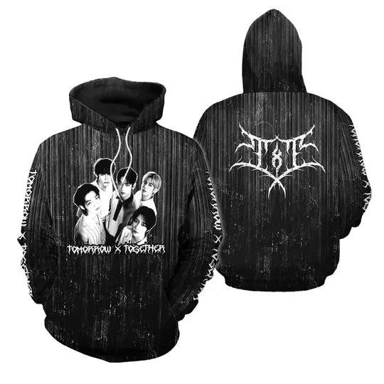 TXT Kpop 3D Hoodie, Heavy Metal Yeonjun Soobin Beomgyu Taehyun 3D Shirt