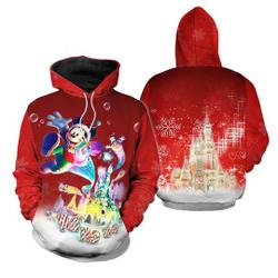 Magic Castle Mickey Mouse Ho Ho Ho Merry Christmas Hoodie 3D Printed