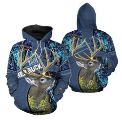 Custom Personalize Her Buck His Doe Couple Hunting 3D Hoodie