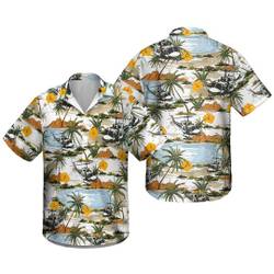 Helicopter Summer Hawaiian Shirt Shorts, Pilot Summer Gift For Your Girlfriend Boyfriend Gift For Love Gift For Friend Best Valentine Present Holiday Gift
