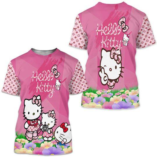 Hello Kitty T-Shirt 3D Meaningful Gift For Family Gift For Boyfriend Valentine Gift