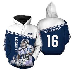 Seattle Seahawks Tyler Lockett 16 3D Hoodie