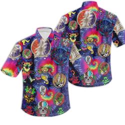 High Quality Bears Grateful Dead Tie Die Hawaiian Shirt Gift For Your Girlfriend Boyfriend Gift For Love Gift For Friend Best Valentine Present Holiday Gift