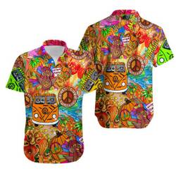 Hippie Pumpkins Mix Color Hawaiian Shirt Gift For Your Girlfriend Boyfriend Gift For Love Gift For Friend Best Valentine Present Holiday Gift