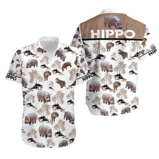 Hippo Hawaiian Shirt Gift For Your Girlfriend Boyfriend Gift For Love Gift For Friend Best Valentine Present Holiday Gift