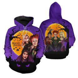 Hocus Pocus Horror Halloween Night 3D Hoodies