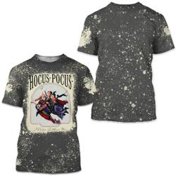 Hocus Pocus I Put A Spell On You Bleached Dyed Shirt Meaningful Gift For Family Gift For Boyfriend Valentine Gift