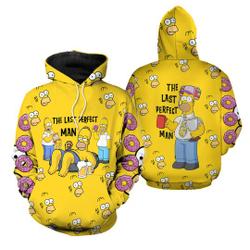 Hoodie Cartoon 3D Homer Simpson Character 3D Hoodie