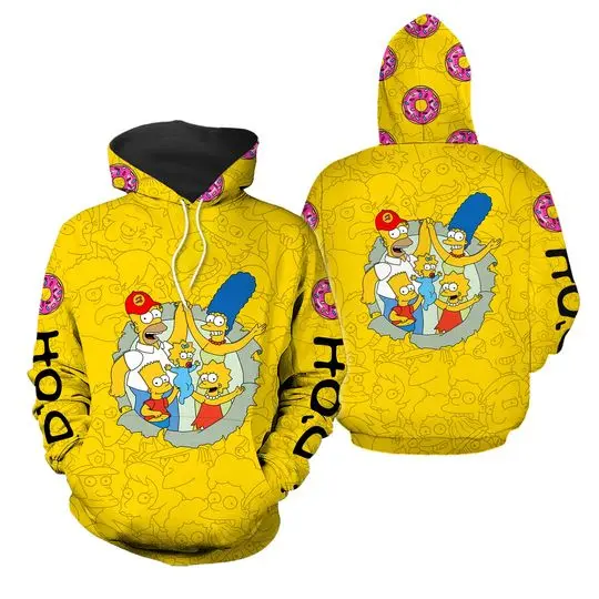 Hoodie Cartoon 3D Simpson Movie Hooded