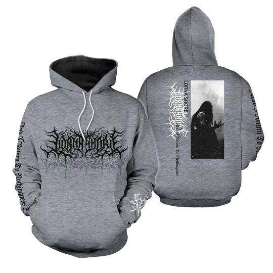 Hoodie lorna Shore gray deathcore, metalcore, black, rock, streetwear
