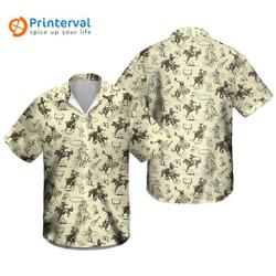 Horse and Cowboy Hawaiian Shirt Gift For Your Girlfriend Boyfriend Gift For Love Gift For Friend Best Valentine Present Holiday Gift