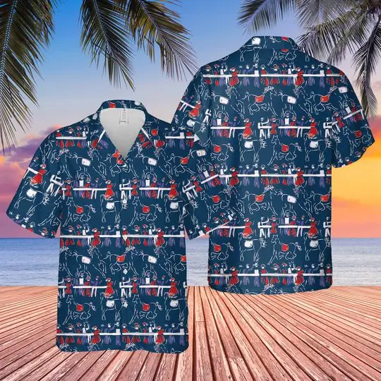 Horse Racing Shirt - Kentucky Derby Print Button Up - Horse Race Hawaiian Shirt Gift For Your Girlfriend Boyfriend Gift For Love Gift For Friend Best Valentine Present Holiday Gift