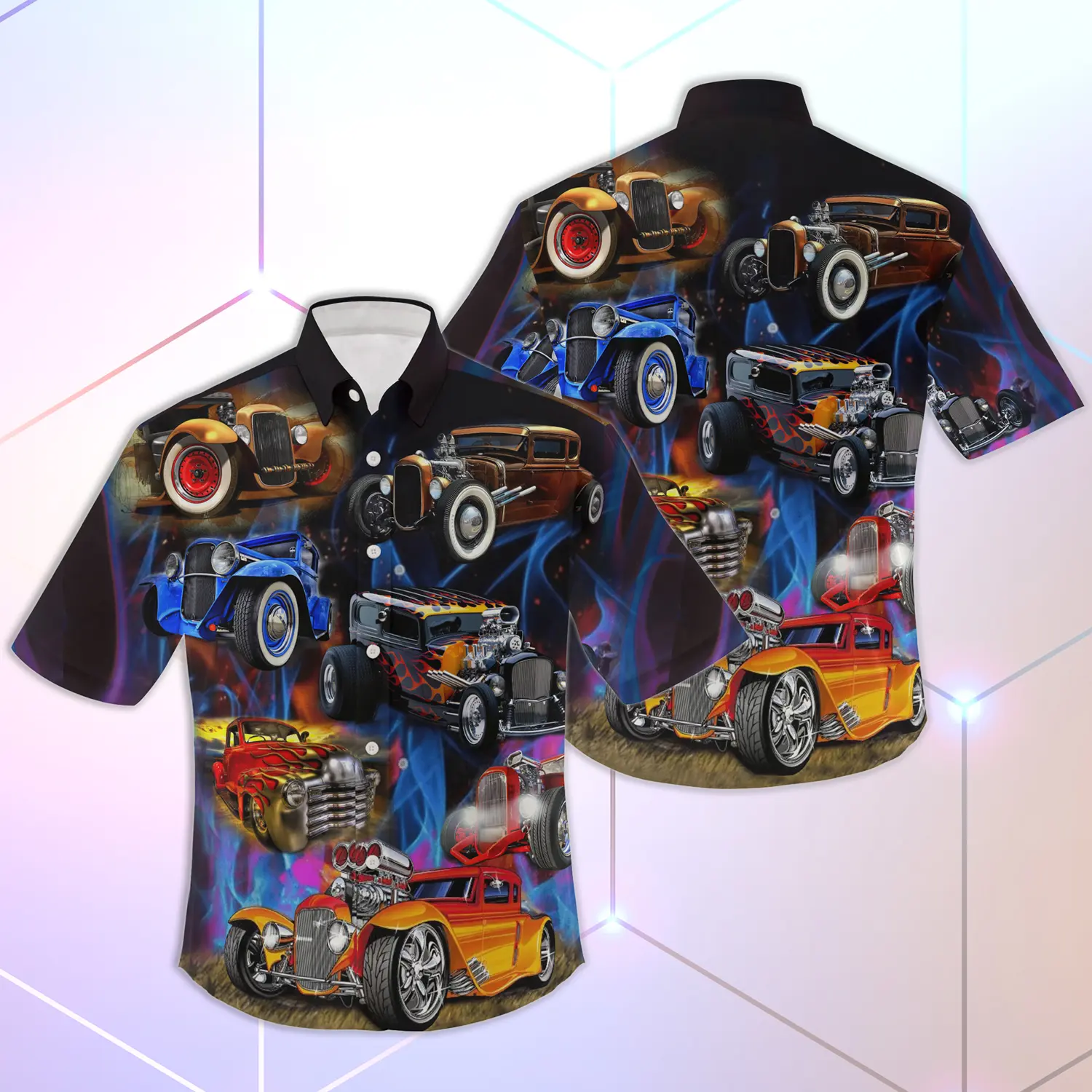 Hot Rod Hawaiian Aloha Shirt Gift For Your Girlfriend Boyfriend Gift For Love Gift For Friend Best Valentine Present Holiday Gift