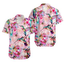 Hummingbird Hawaiian Shirt, Hawaiian Shirt Gift For Your Girlfriend Boyfriend Gift For Love Gift For Friend Best Valentine Present Holiday Gift