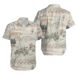 Hundred Acre Wood Map Disney Winnie The Pooh Hawaiin Shirt Gift For Your Girlfriend Boyfriend Gift For Love Gift For Friend Best Valentine Present Holiday Gift