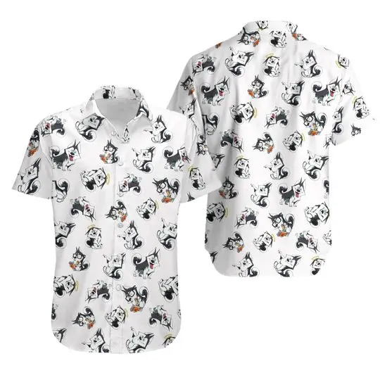 Husky Dog Hawaiian Shirt - I Love Husky Tropical Hawaii Shirt Gift For Your Girlfriend Boyfriend Gift For Love Gift For Friend Best Valentine Present Holiday Gift