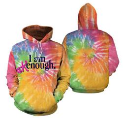 I am Kenough Tie Dye Hoodie Jumper